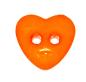 Mobile Preview: Kids buttons as hearts in orange 12 mm 0,47 inch